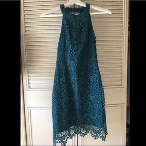 LACE HALTER BODYCON DRESS